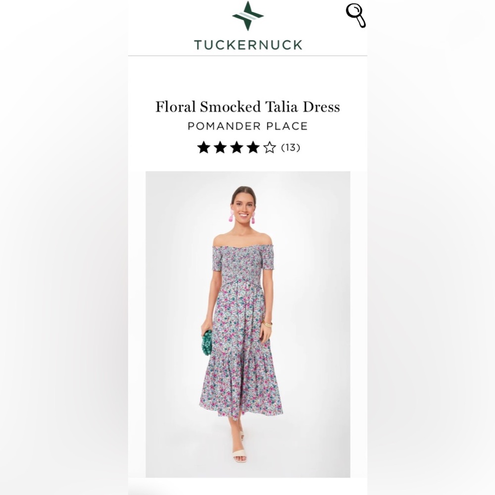 Tuckernuck Floral Smocked Talia Dress by Pomander Place - XXL